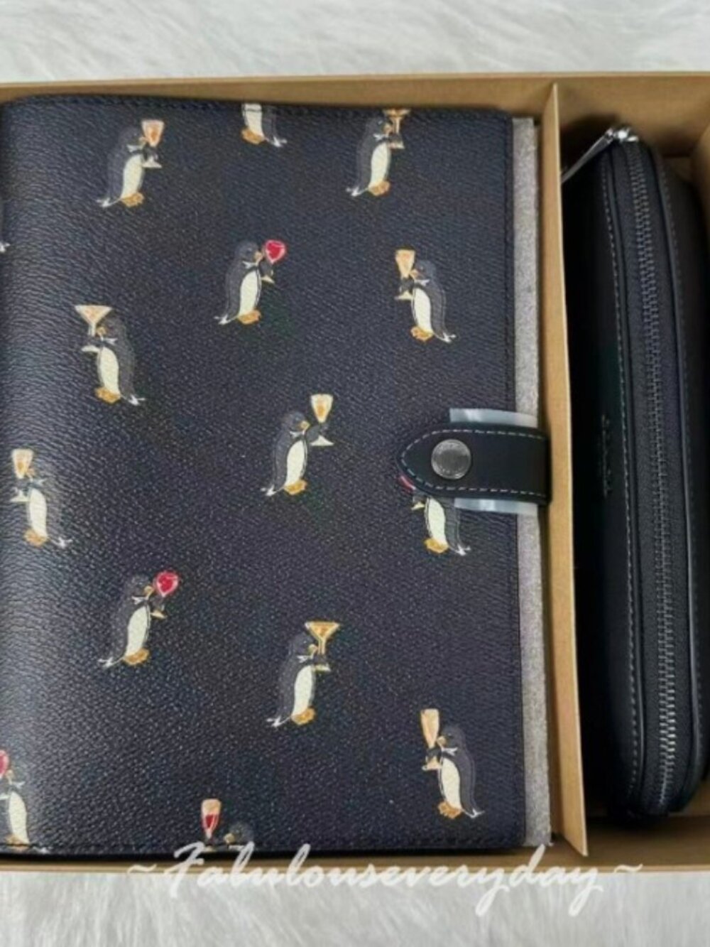 Coach Boxed Notebook And Pencil Case Set NWT